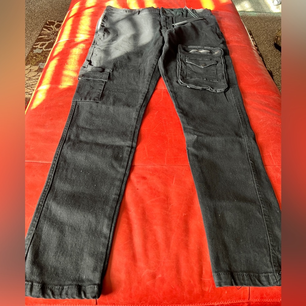 NOVA MEN ‘Been Knowing’  Cargo black Twill Pants size 38